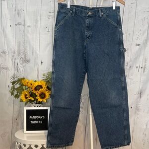 Wrangler Relaxed Fit Carpenter Denim Jeans for Men Size 32x30 Preowned